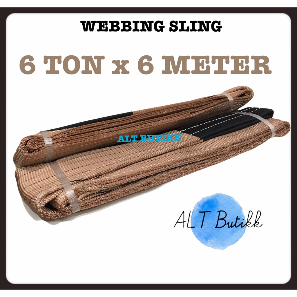 Jual WEBBING SLING 6 TON X 6 METER TALI ANGKAT WEBING BELT 6T x 6M