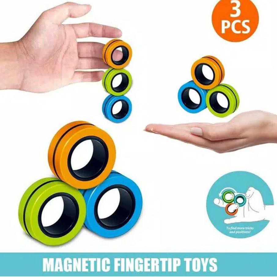 Jual FINGEARS MAGNETIC RINGS FIDGET TOY MAGNETIC BRACELET RING