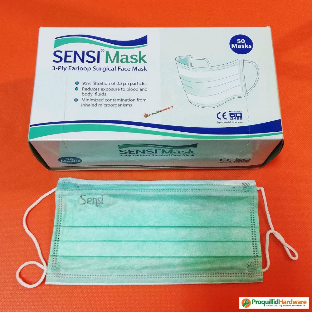 Jual Masker Sensi Earloop 3 Ply Original Surgical Mask Sensi Medical ...