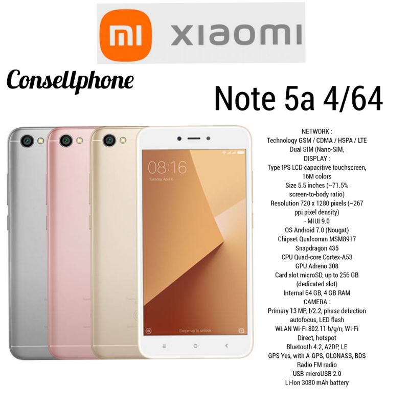 chipset xiaomi redmi note 5a