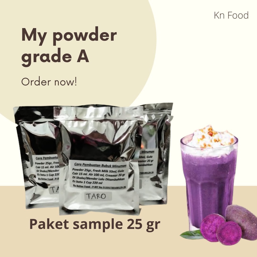 Jual paket sampel bubuk minuman my powder Grade A 25 gram | Shopee ...