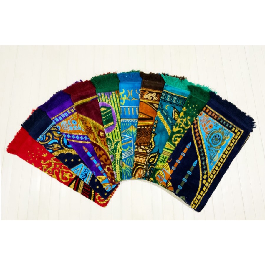 Sajadah Timbul Uk 100 x 50 cm Grosir Murah | Sajadah Besar Medium Midi | Oleh-Oleh Haji Umroh | Souvenir