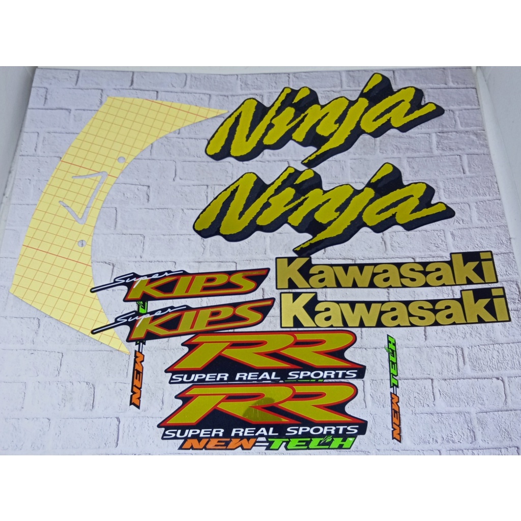 Jual STIKER SET NINJA RR LAMA ( GOLD ) ORIGINAL KAWASAKI | Shopee Indonesia