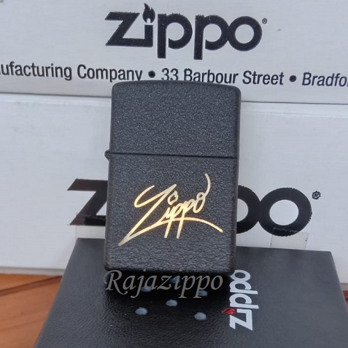 Jual Zippo Original USA 48143 Laser Engrave Gold Black Crackle