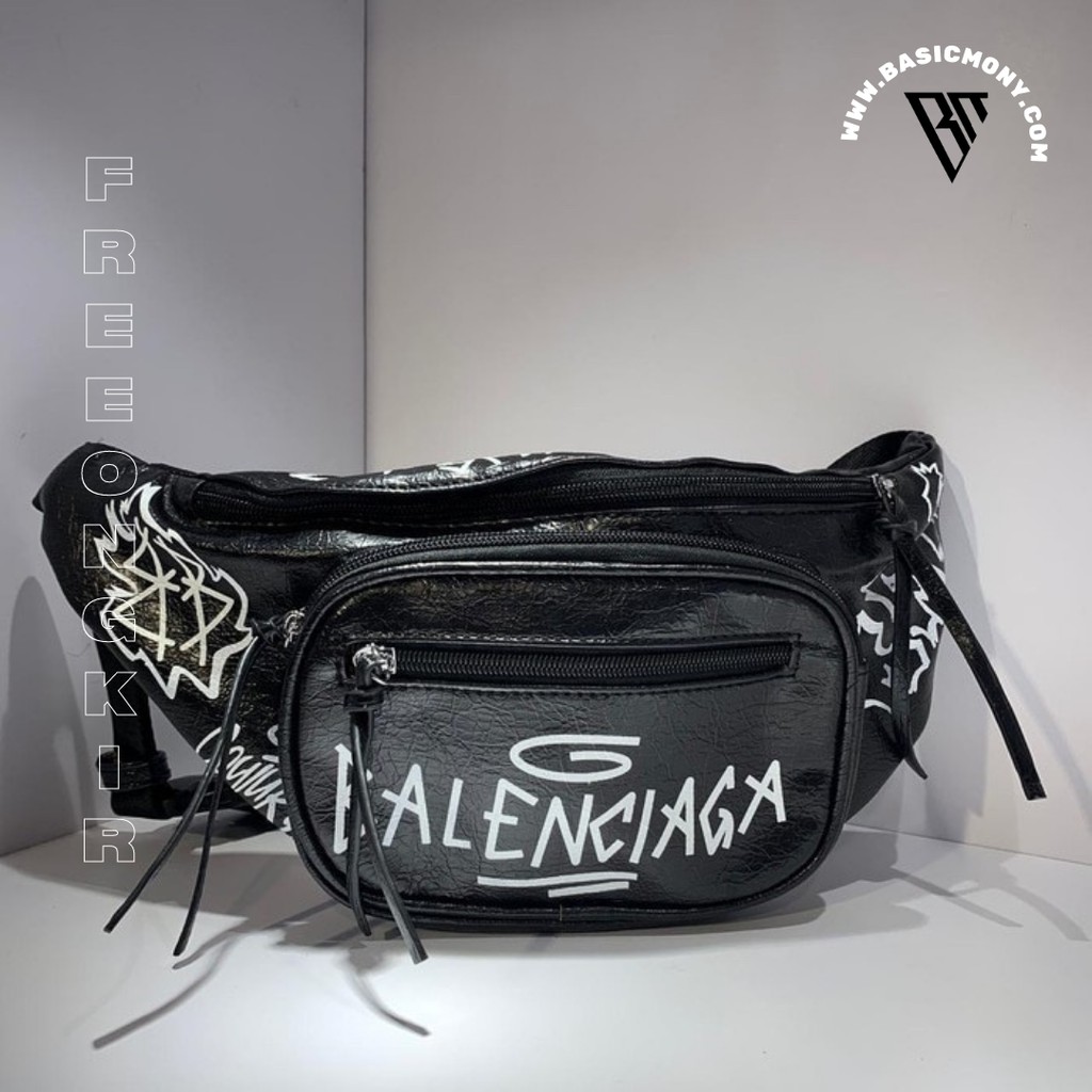 Balenciaga waist best sale bag graffiti original