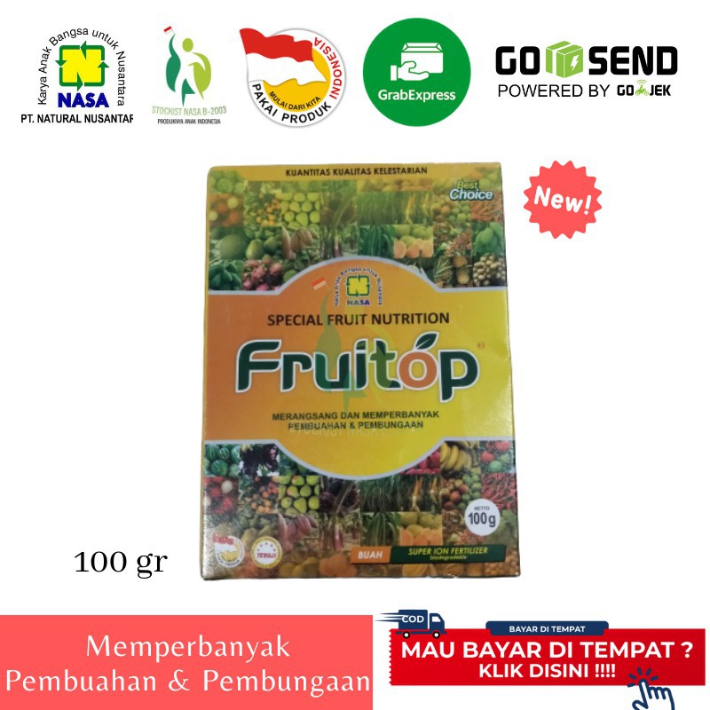 Jual Pupuk Organik Buah Spray Fruitop Gr Memperbanyak Pembuahan Dan Pembungaan Pupuk Nasa