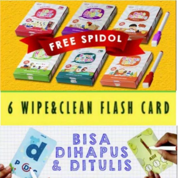 Jual Wipe & Clean Flashcard | Shopee Indonesia