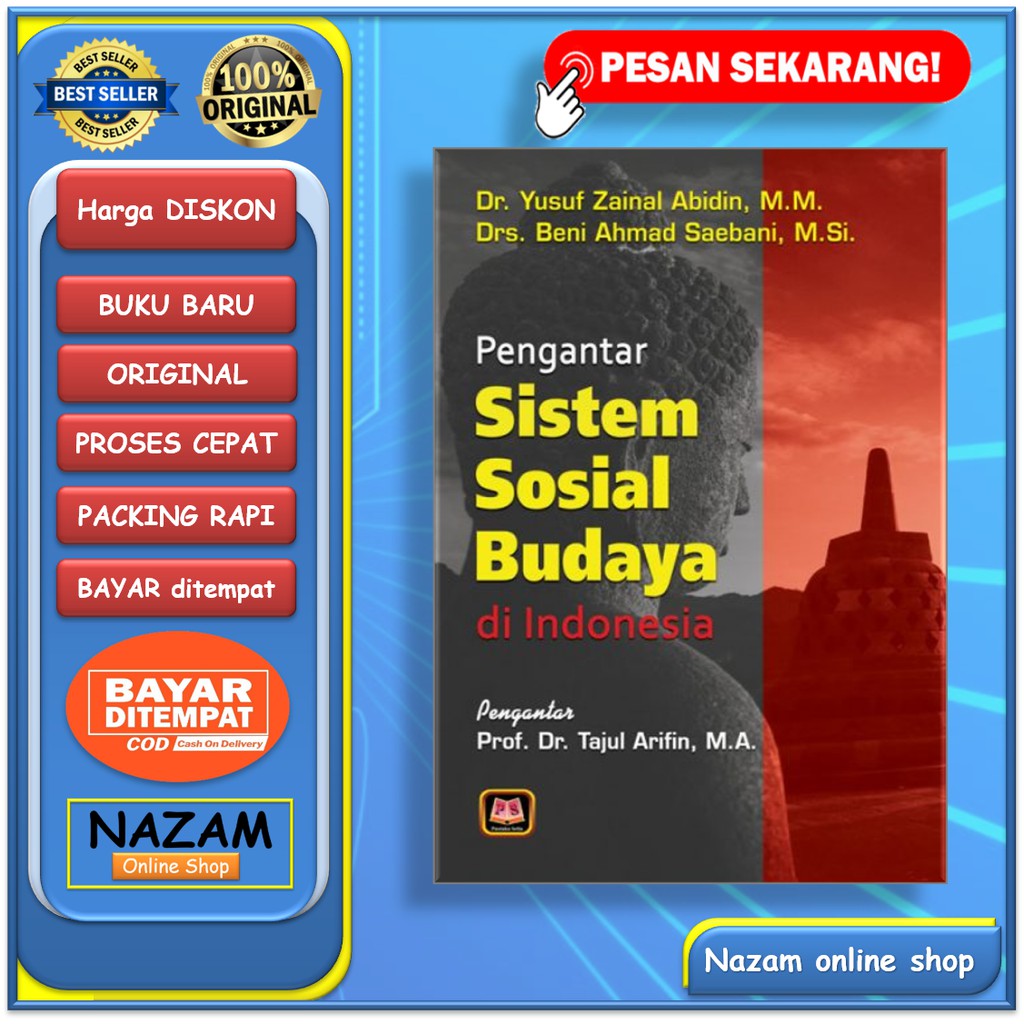 Jual Buku Pengantar Sosial Budaya Di Indonesia Oleh Dr Yusuf Zainal