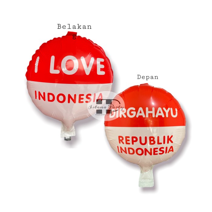 Jual Balon Foil Bulat Hut Ri Dirgahayu Ri 20cm Balon Merah Putih Shopee Indonesia