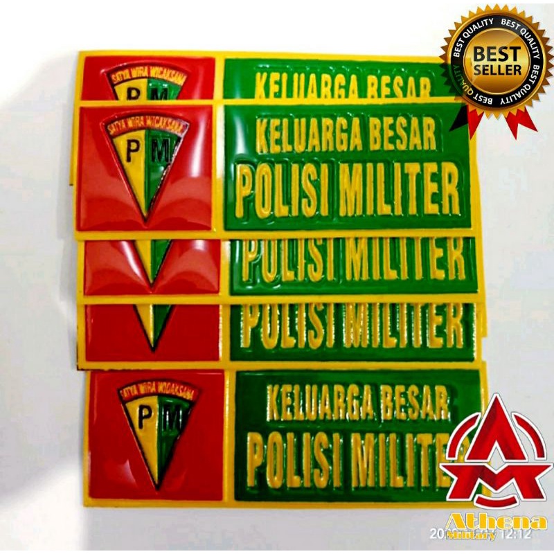 Jual Stiker Plat Motor Keluarga Besar Polisi Militer 1 Pasang 2 Buah