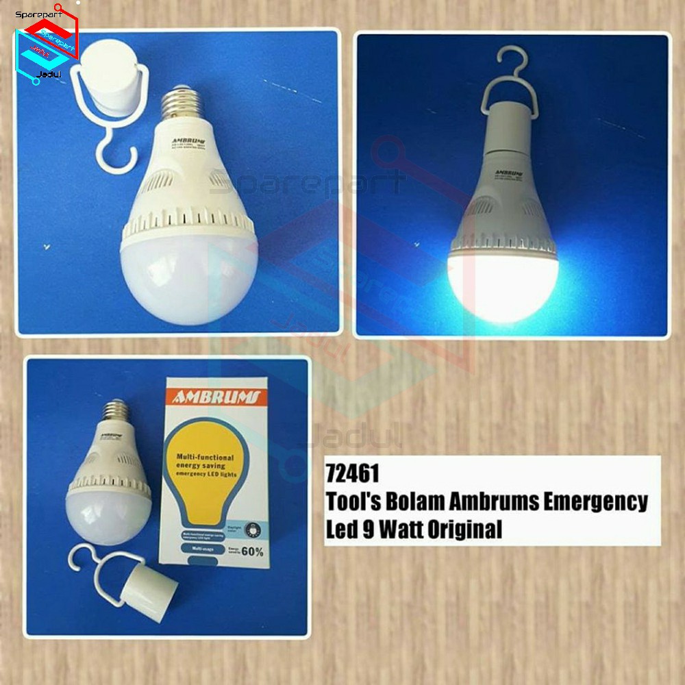 Jual BOLAM AMBRUMS EMERGENCY LED 9 WATT ORIGINAL (72461) | Shopee Indonesia