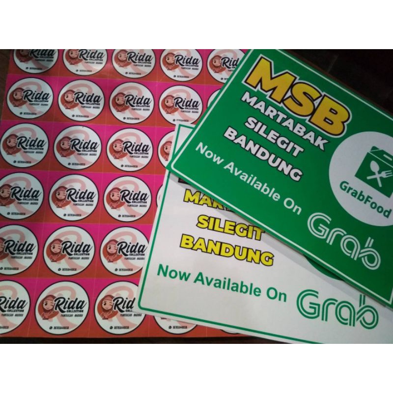 Jual Custom Cetak Sticker Label Brand Shopee Indonesia