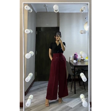 Marion Pants Cklj66Celana Panjang Kulot Bahan Dolce Office Outfit