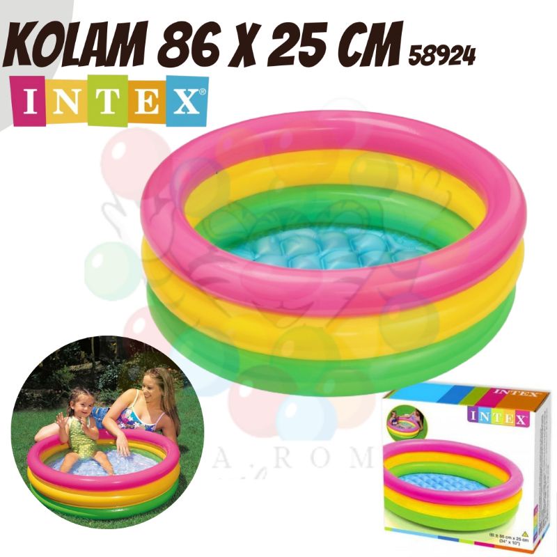 Jual Kolam Anak INTEX 58924 Uk 86 x 25 cm Paket Kolam + Bola 50 PCS ...