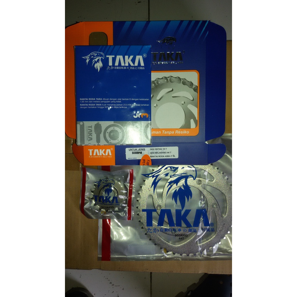 Jual GIR SET GEAR PAKET GIR DAN RANTAI RODA SCORPIO MERK TAKA | Shopee ...