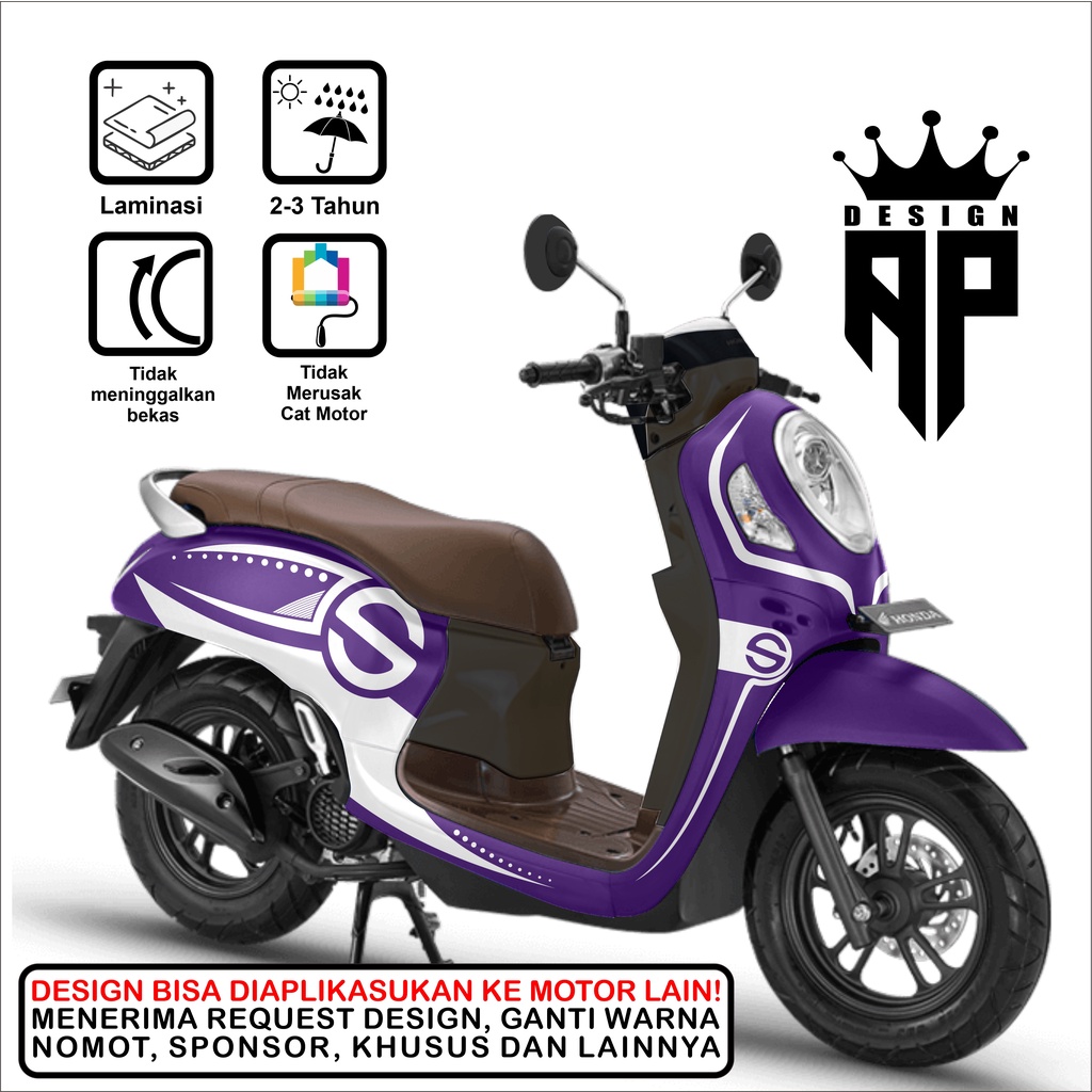 Jual decal sticker scoopy full body FI scopy dekal stikerskopi karbu ...
