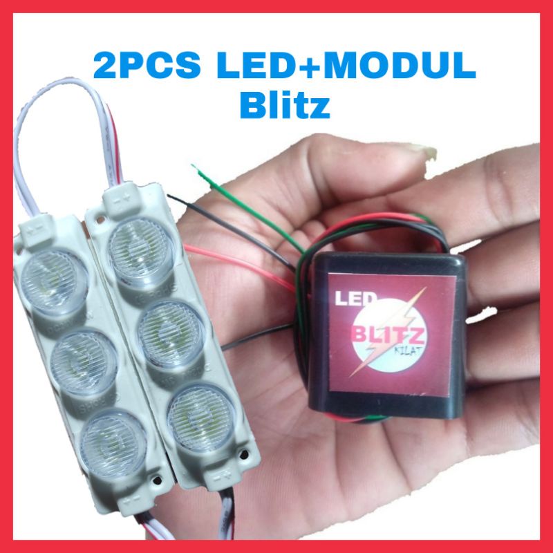 Jual Alat modul lampu kilat flash blitz +lampu Led 2pcs