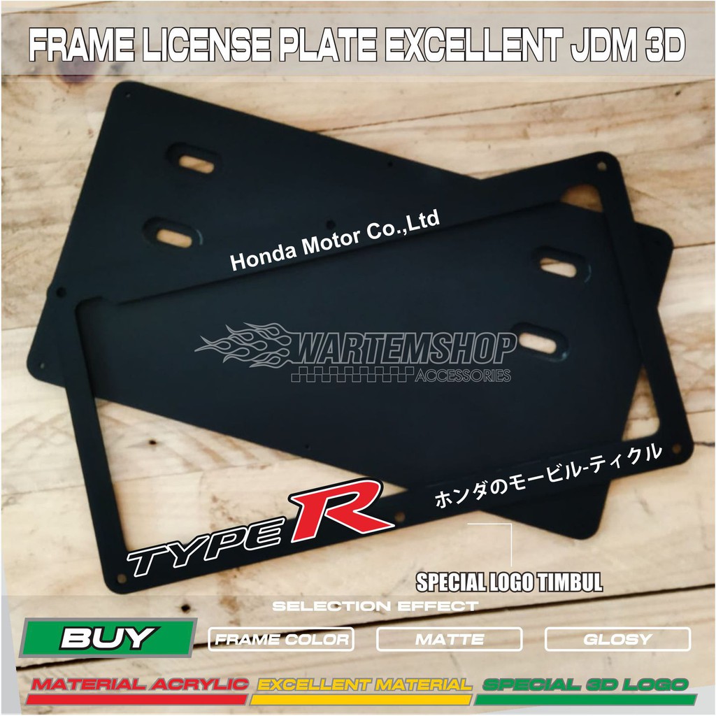 Gy Graphics 'Stay Humble Slow Lowered' JDM License Plate Frame – Custom Kanji, Universal Fit
