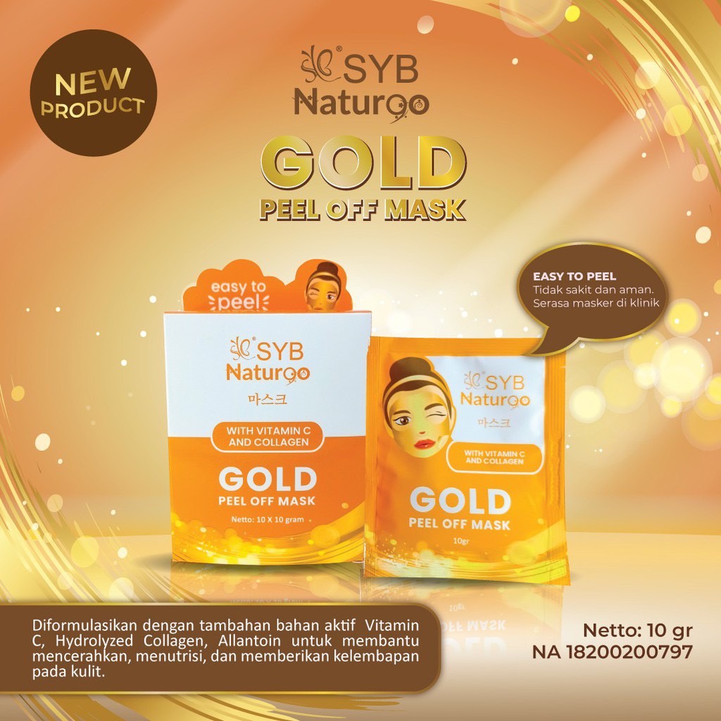 Jual Syb Naturgo Gold Peel Off Mask Sachet Shopee Indonesia