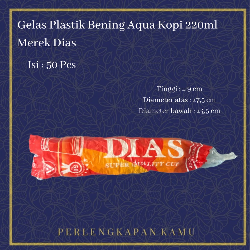 Jual Gelas Plastik Bening Aqua Kopi 220ml Merek Dias Shopee Indonesia 1113