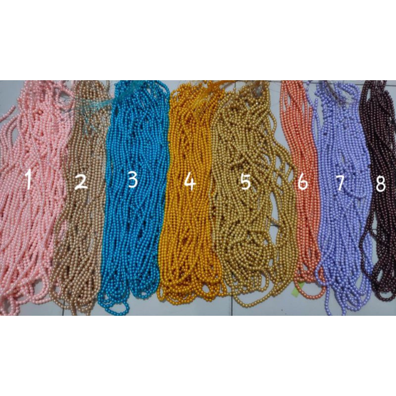 Jual 10 renteng mutsin 6mm mutiara berat 6mm | Shopee Indonesia