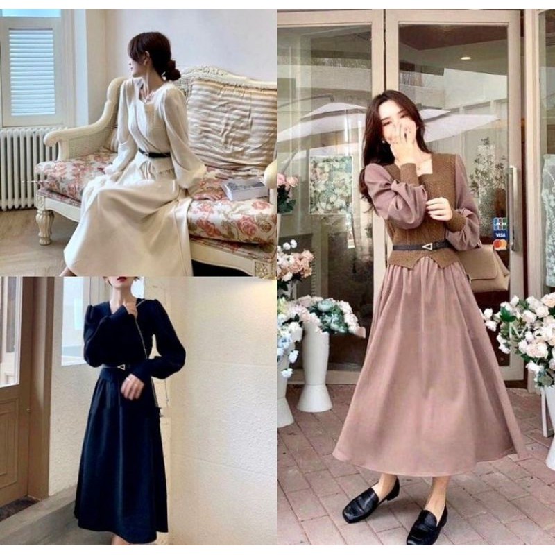 Dress korea shopee sale