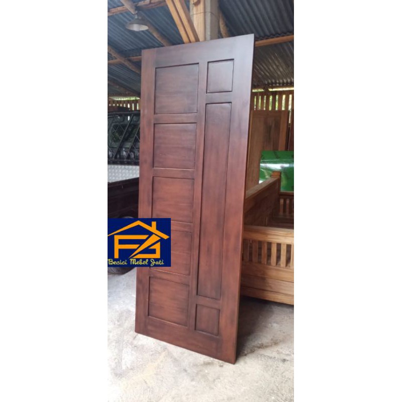 Jual Daun Pintu Kayu Jati Ukuran Bisa Custom Belum Termasuk Kusen