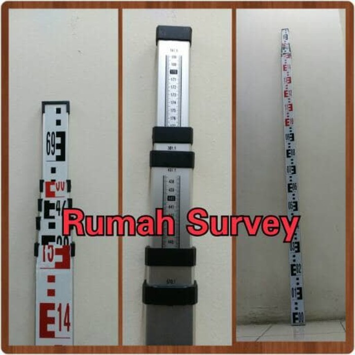 Jual RAMBU UKUR 7METER/BAK UKUR/LEVELLING STAFF + NIVO | Shopee Indonesia