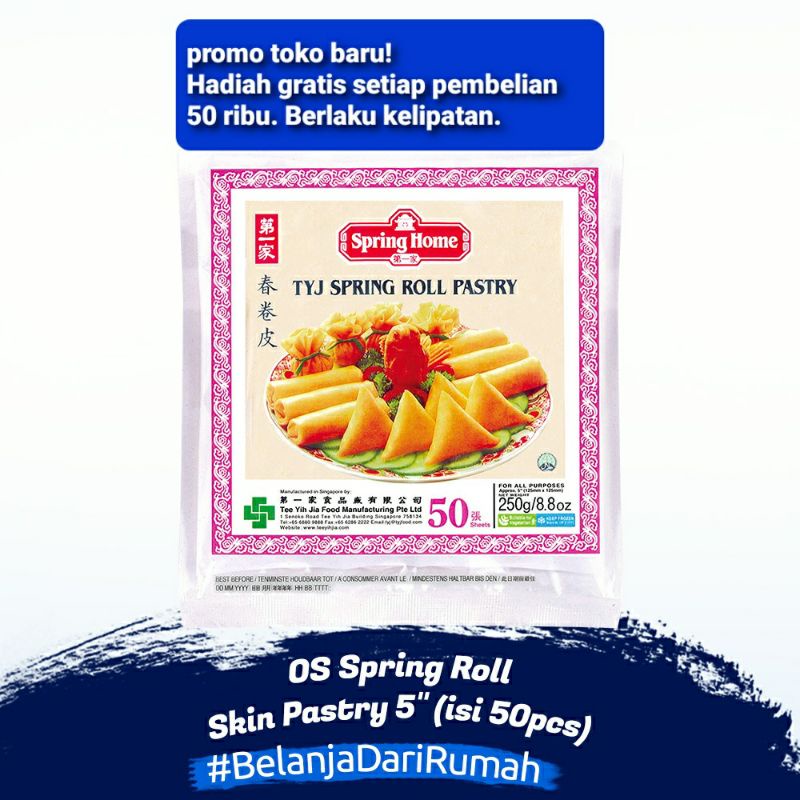 Jual pastry spring roll TYJ isi 50 dan 20 lembar | Shopee Indonesia