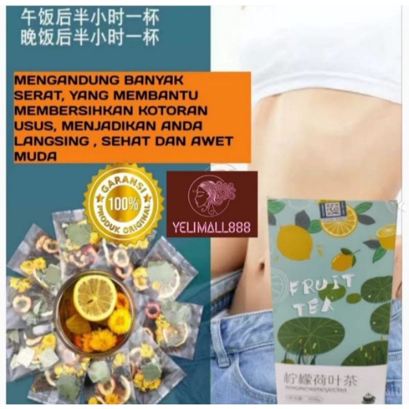 Jual Teh Diet Lemon Pelangsing Penurun Berat Badan Fruit Tea Original