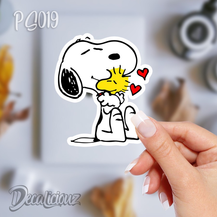 Snoopy Rides Digital Printing Sticker - 10cm X 10cm Contour Cut Film For Car, Window, Body Decal