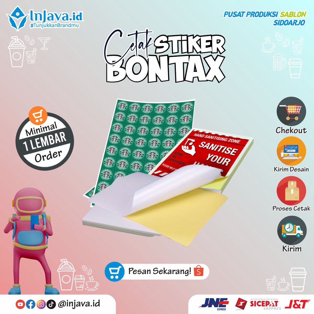 Jual Cetak Sticker Label Bontax A3 Tanpa Cutting Shopee Indonesia 1849