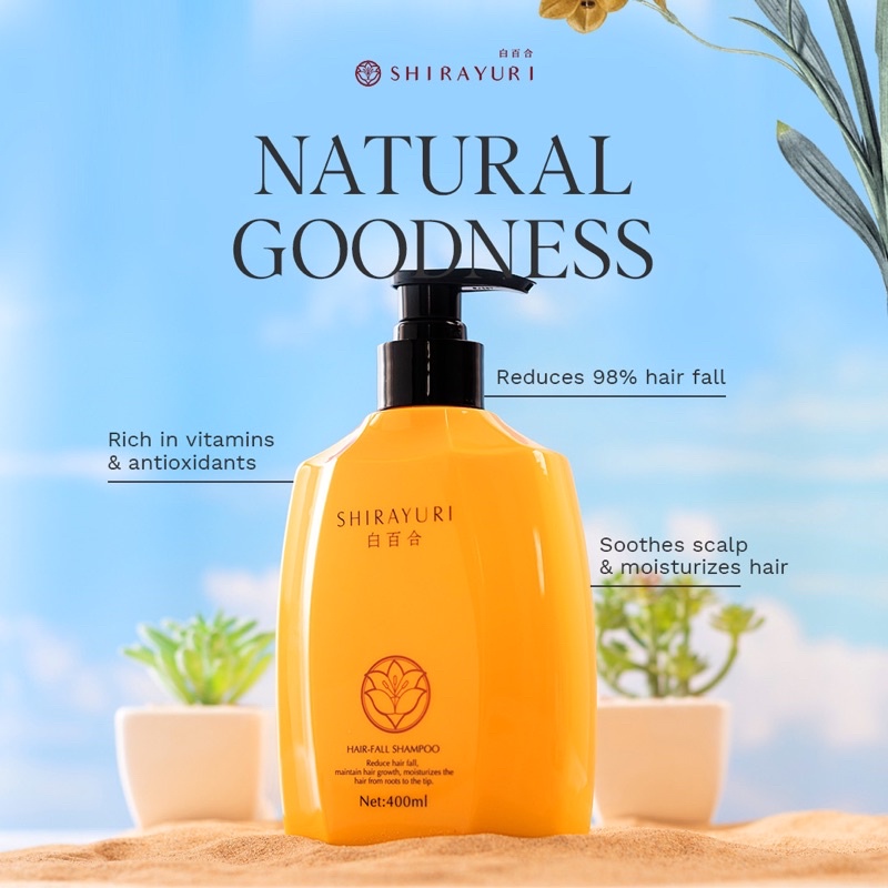 Shirayuri Anti Hair Fall Shampoo Anti Rontok by Dr Schatz (Kuning) 400 ml