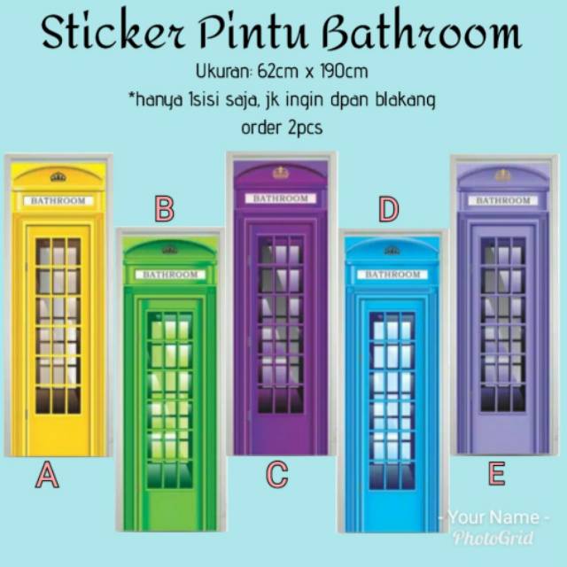 Jual STIKER PINTU KAMAR MANDISTICKER PINTU KAMAR MANDIWALLPAPER