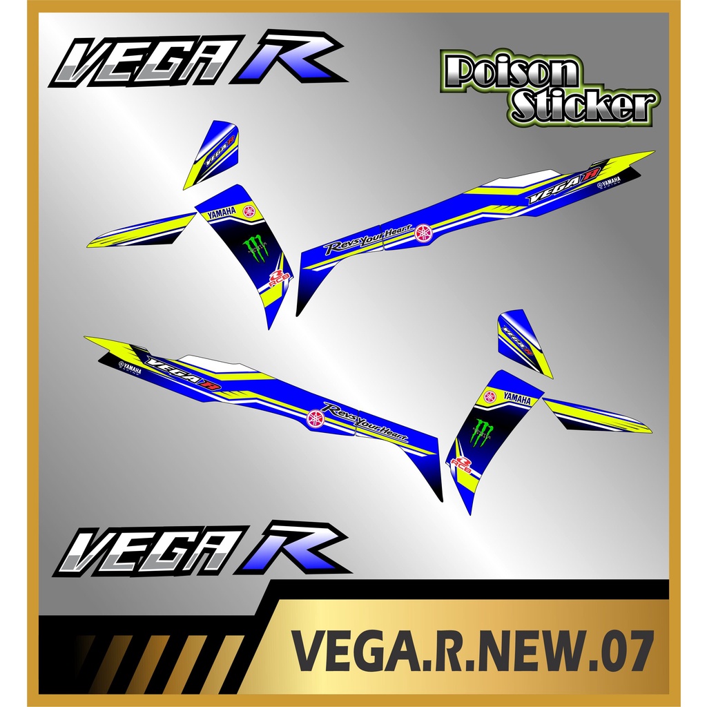 Jual Sticker Striping VEGA R NEW Decal Stiker list variasi yamaha VEGA ...