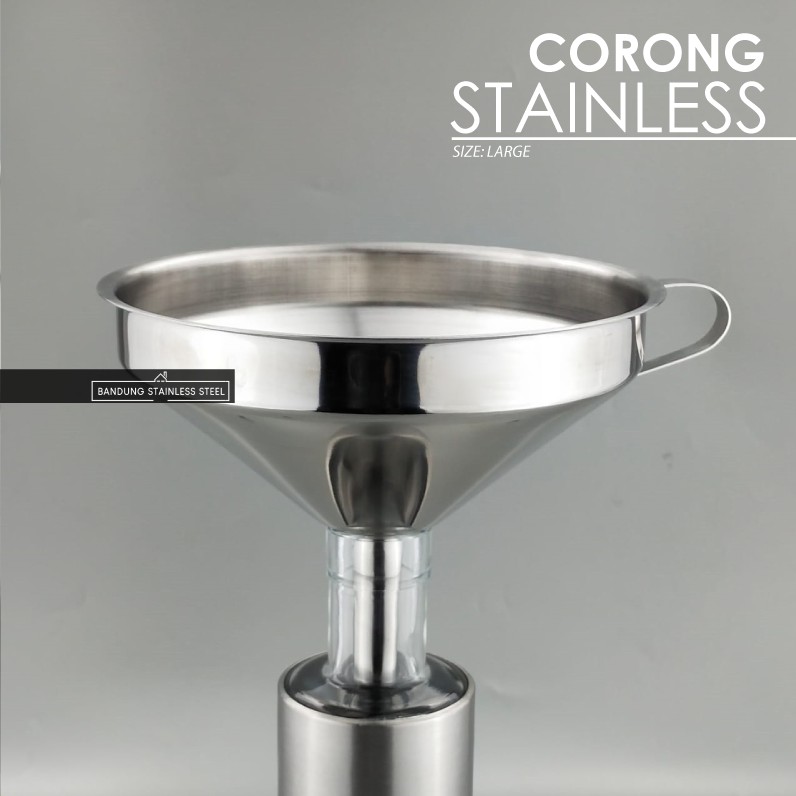 Jual Corong Stainless dengan gagang serbaguna tuang minyak garam kecap ...