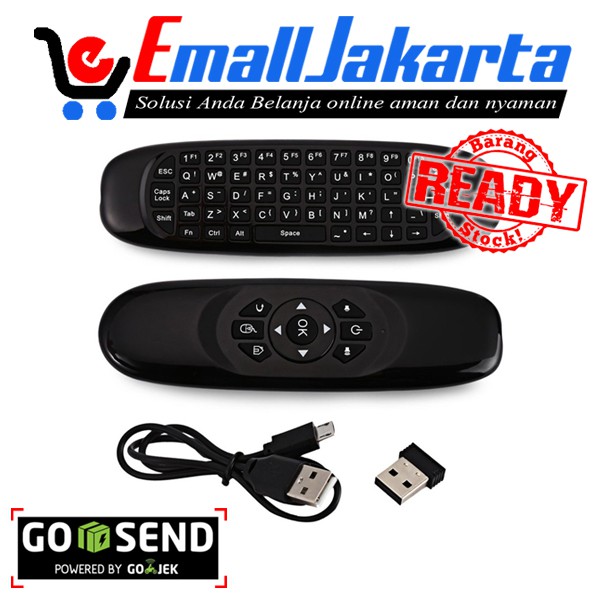 Telecomando Mini Air Mouse Con Tastiera Wireless 2.4G Per PC TV Box Android