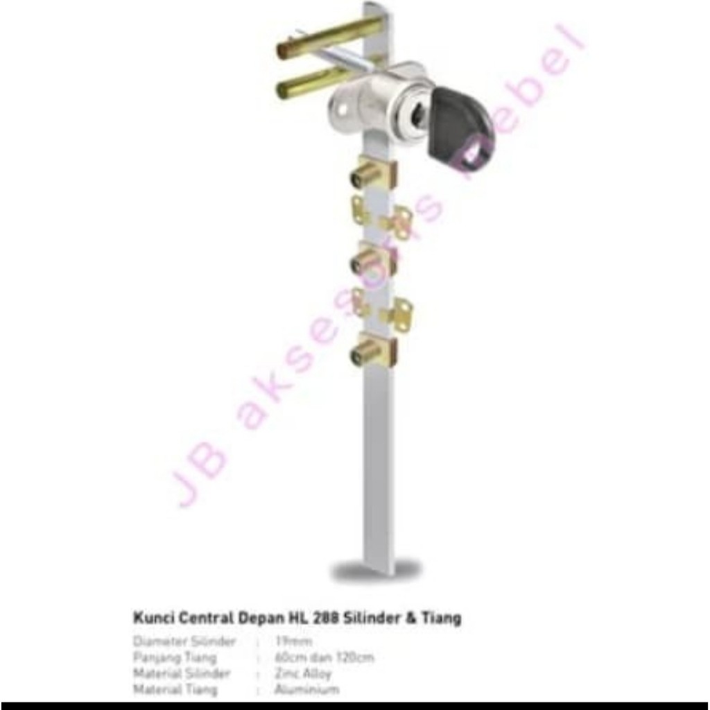 Jual KUNCI LACI CENTRAL SENTRAL LOCK DEPAN + TIANG 60 CM (KOMPLIT ...