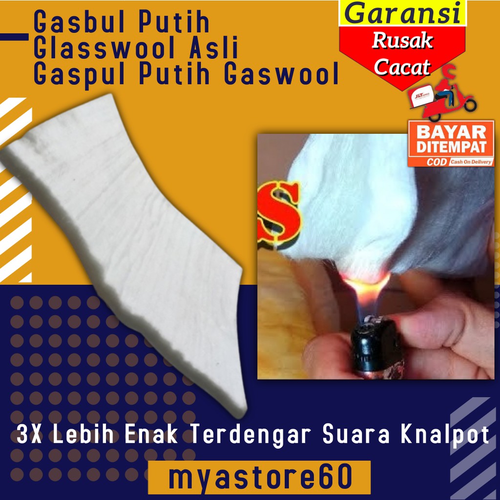 Jual Gasbul Putih Glasswool Asli Gaspul Putih Gaswool Aksesoris Variasi