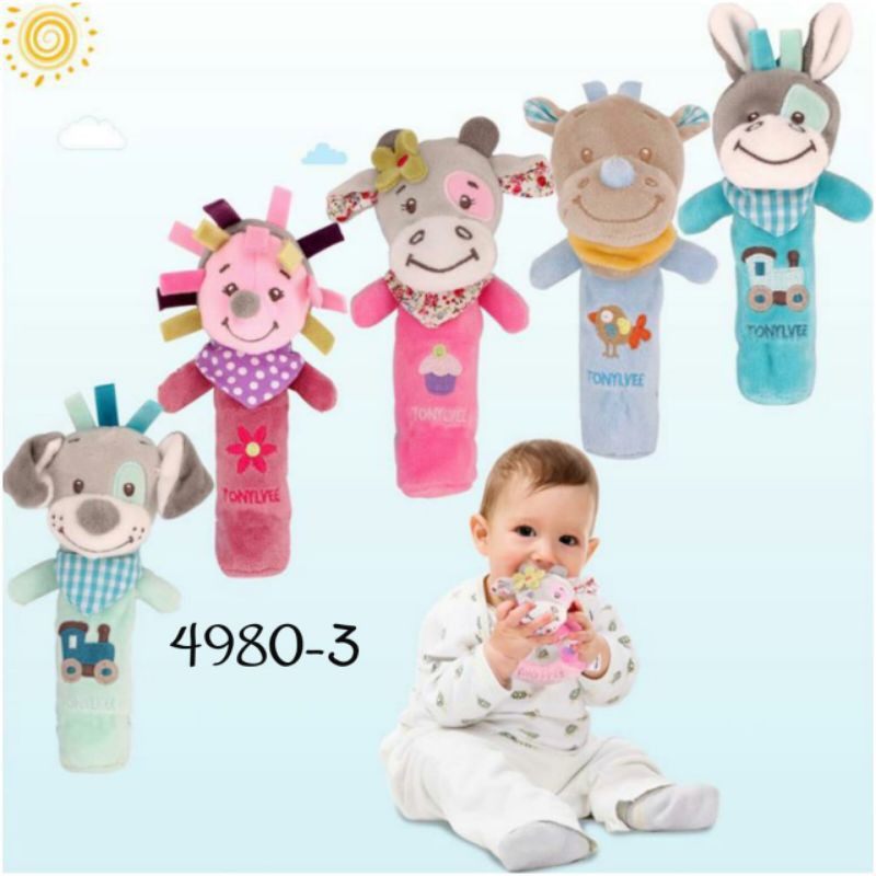 Jual SALE Boneka Rattle stick karakter / Rattles Mainan Bayi bunyi ...