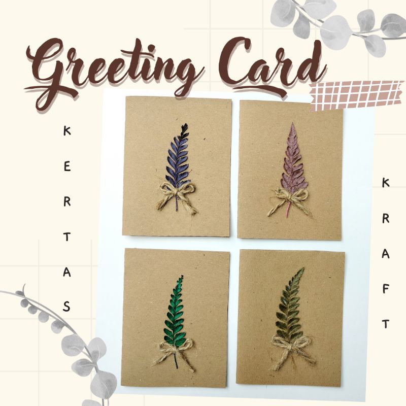 Jual Greeting Card Aesthetic Kartu Ucapan Aesthetic Rustic | Shopee