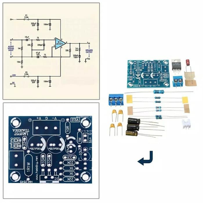 Jual Diy Kit Amplifier Lm Lm Tda W Hifi Audio