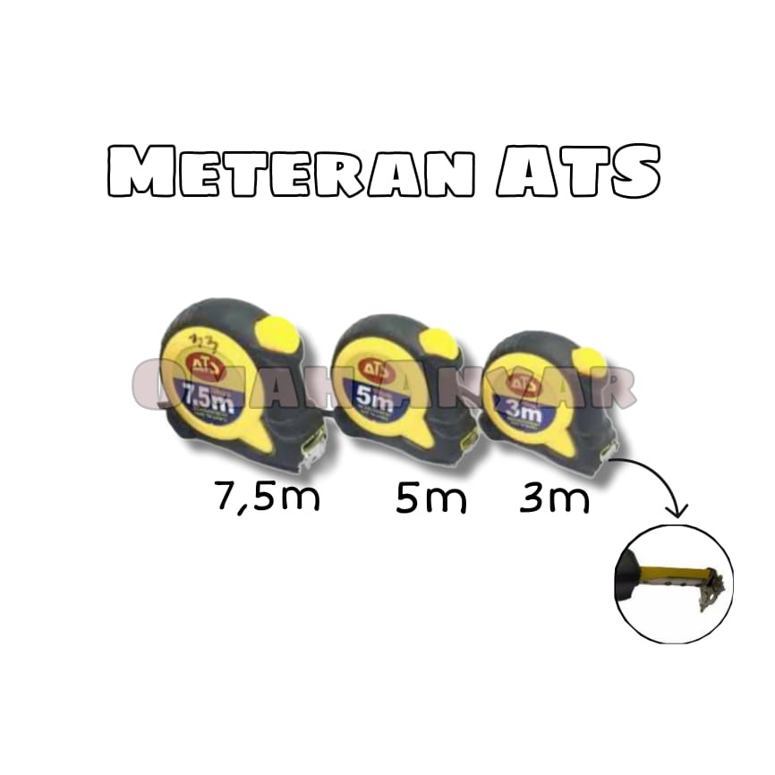 Jual Meteran Rol Autostop ATS 3M 5M 7,5M | Shopee Indonesia