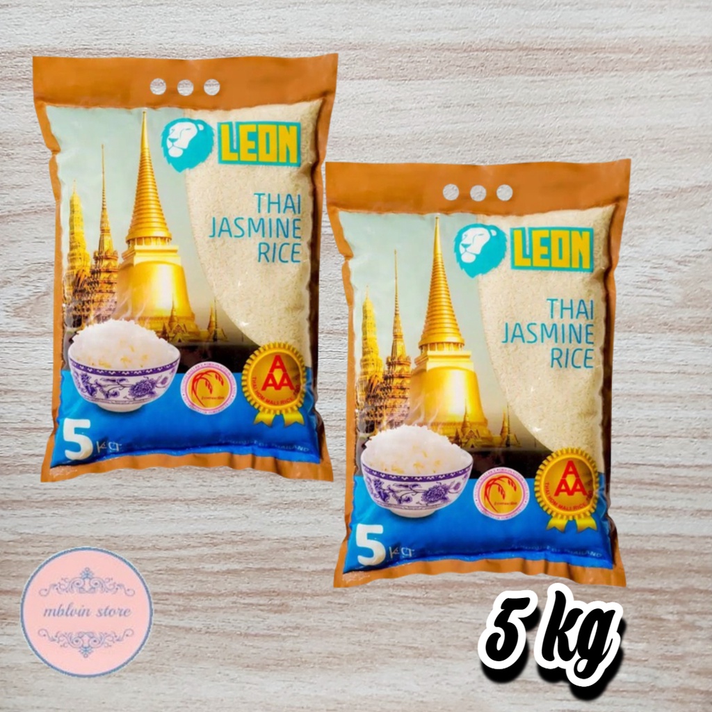 Jual Beras Leon Thailand Jasmine Rice Beras Thailand 5 Kg | Shopee ...