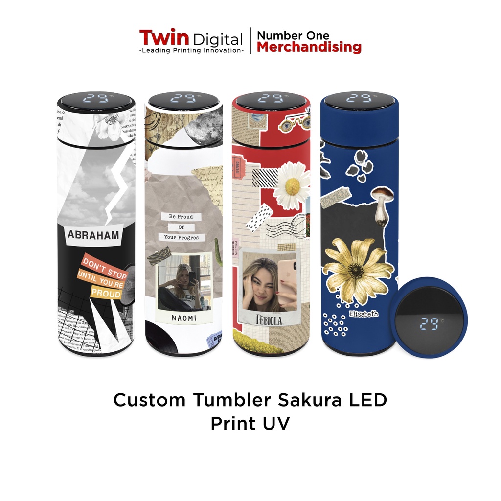 Jual Twindigital Custom Design Paket Botol Minum And Box Souvenir Pernikahan Bridesmaid Termos 9518