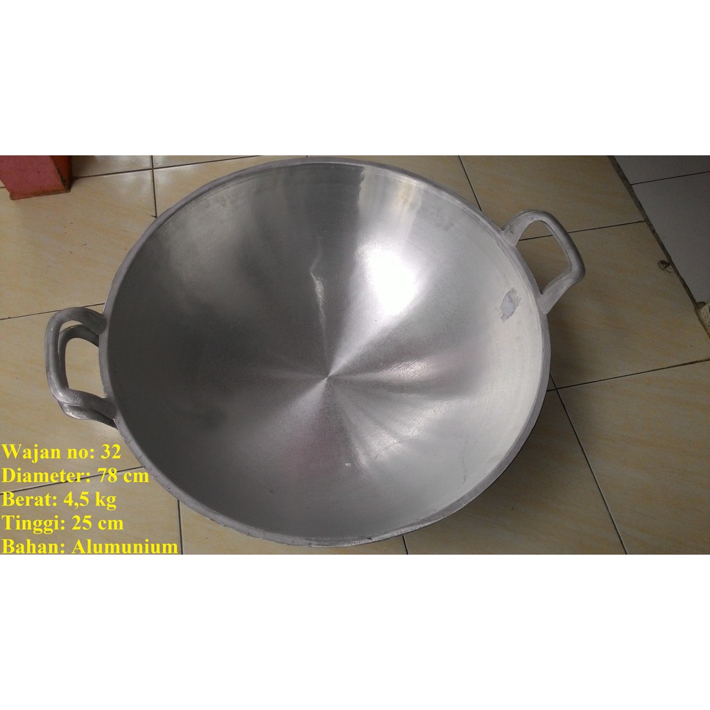 Jual Wajan penggorengan merek bintang no 32 diameter 78 cm frypan wok ...