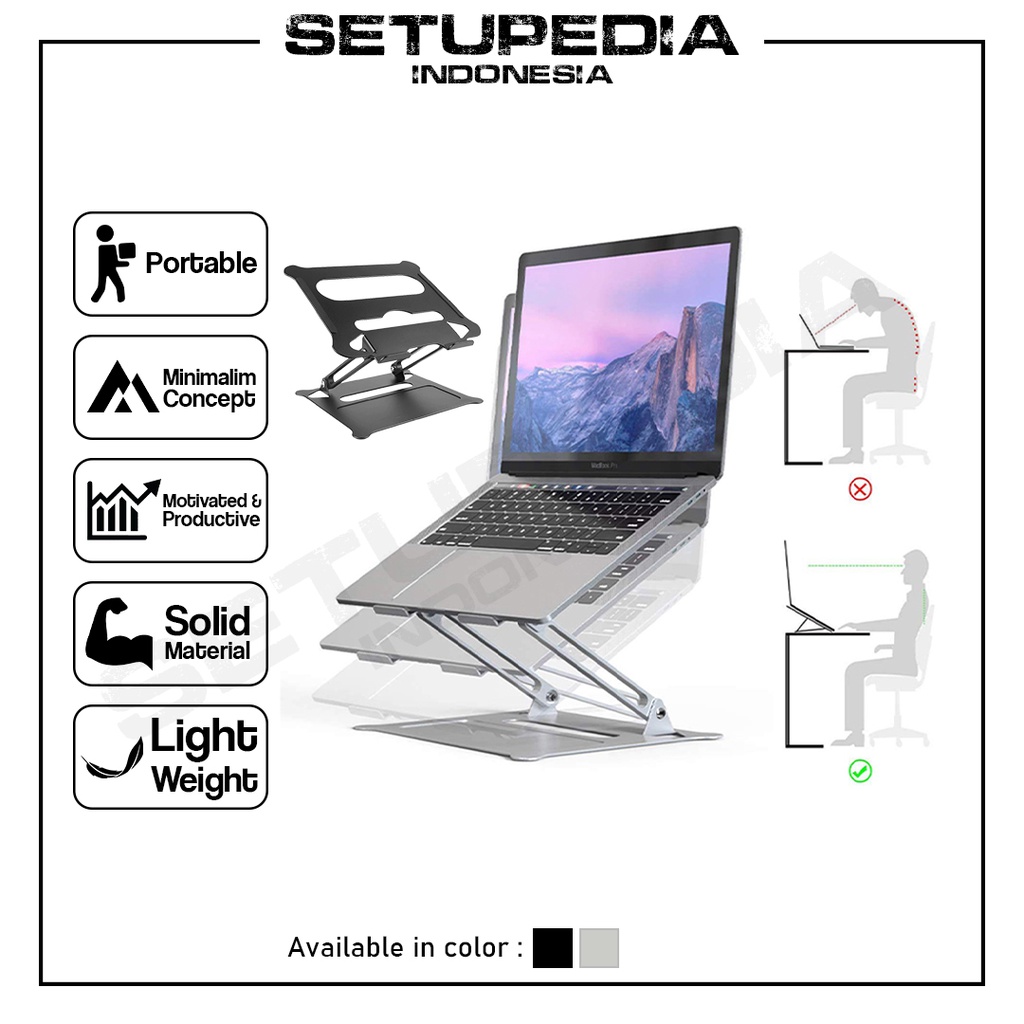 Jual Stand Laptop V6 Original Holder Mount Dudukan Penegak Penyangga ...