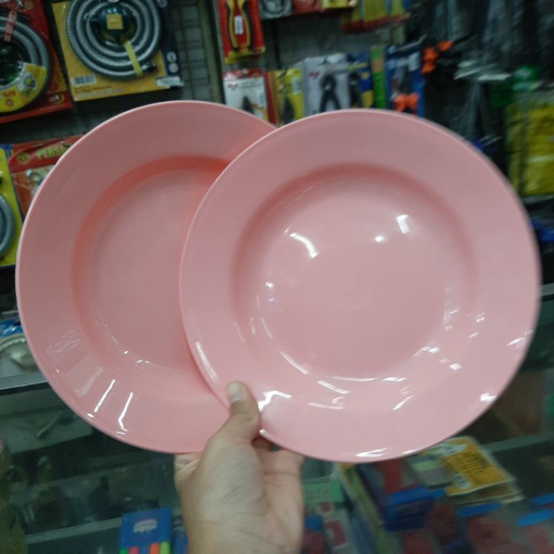 Jual GBU Plast Piring Makan Dop Plastik Melamin 8 inch | Shopee Indonesia