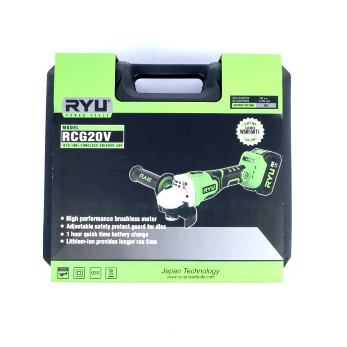 Jual RYU CORDLESS GRINDER 20V RCG20V / MESIN GERINDA BATTERY 4