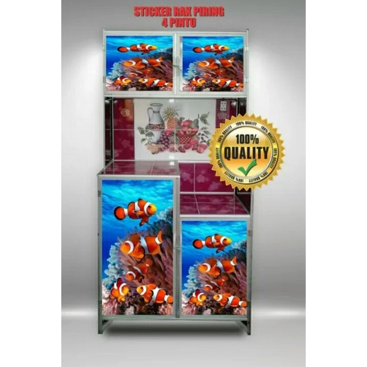 Jual Wallpaper Sticker Rak Piring Ukuran Empat Pintu,Motif Karakter ...